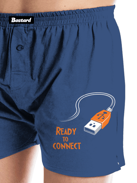 USB pripojenie pánske trenky Blue