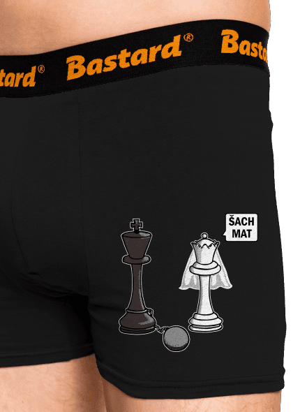 Šach mat boxerky Black