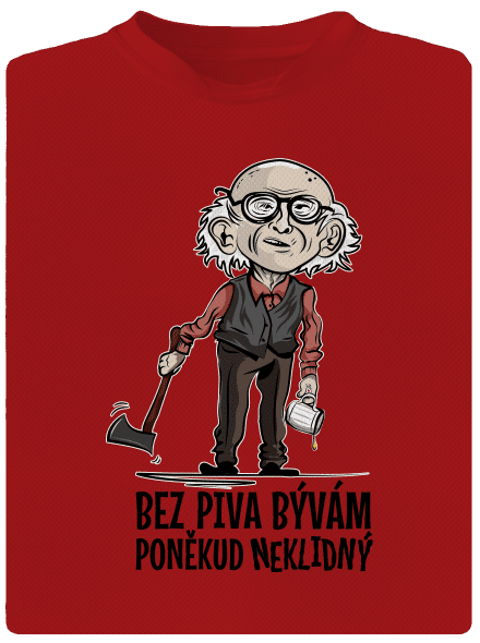 Neklidný bez piva pánske športové tričko Red Mal