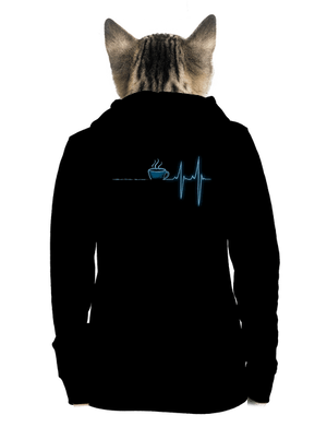 Coffee help dámska mikina na zips Black