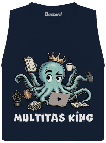 Multitas king dámske tielko voľné Navy
