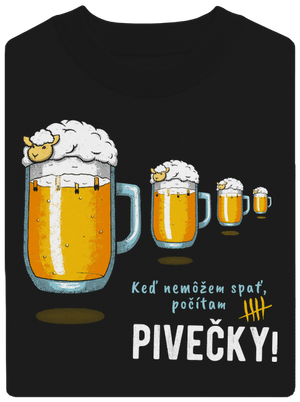 Pivečka unisex mikina bez kapucne Black