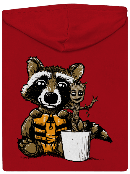 Strážcovia galaxie pánska mikina na zips Red