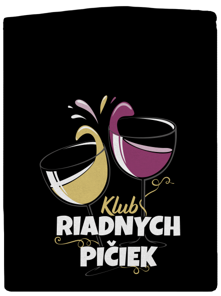 Klub riadnych pičiek pánska mikina na zips Black