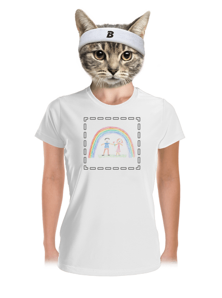 Detské kresby - Nahraj vlastnú dámske športové tričko White