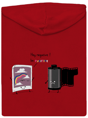 Be positive pánska mikina na zips Red