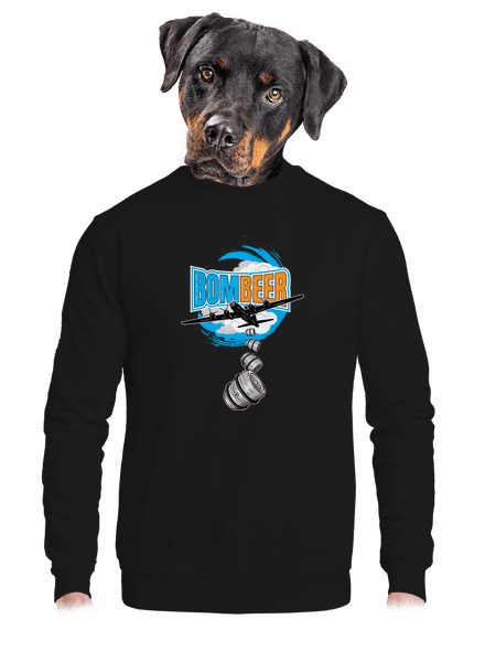 BomBeer unisex mikina bez kapucne Black