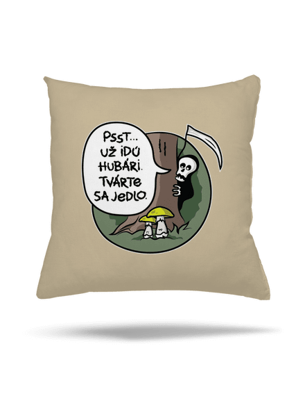 Muchotrávky zelené vankúš Beige