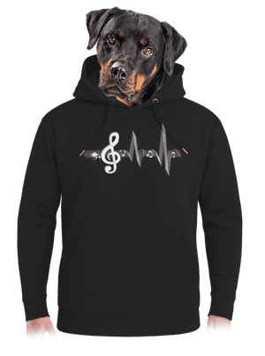 Žijem muzikou unisex mikina premium Dark Black