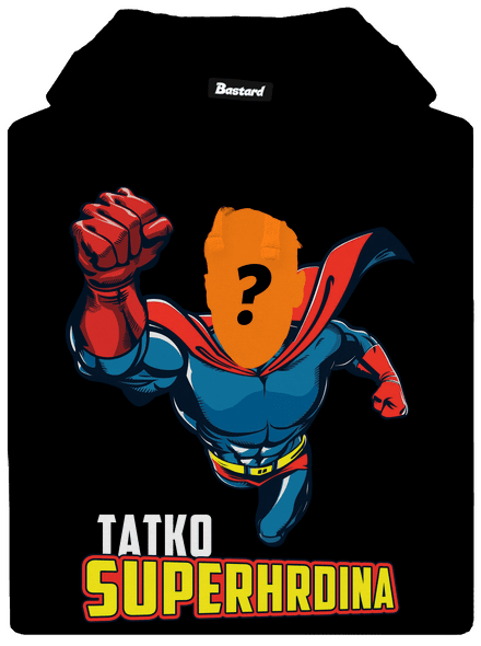 Tatko superhrdina pánska mikina klokanka Black