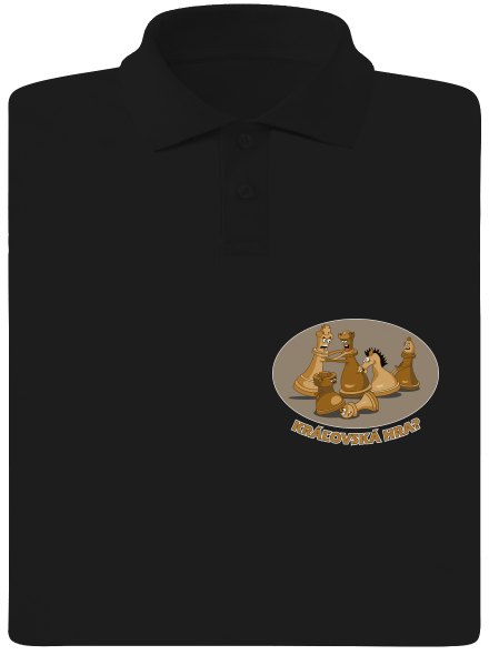 Kráľovská hra pánska polokošeľa Black
