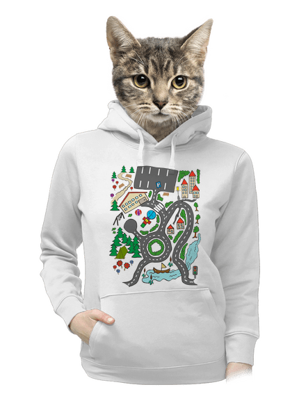 Cesta dámska mikina klokanka White