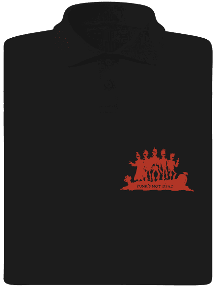 Punks Not Dead pánska polokošeľa Black