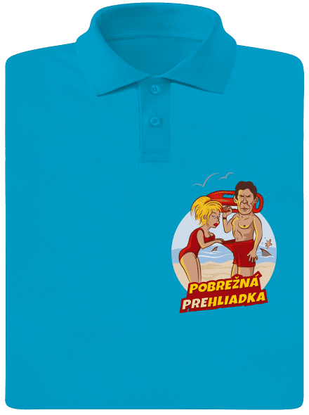 Pobrežná prehliadka pánska polokošeľa Blue Atol
