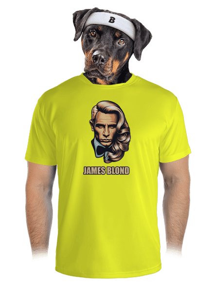 James Blond pánske športové tričko Neon Yellow