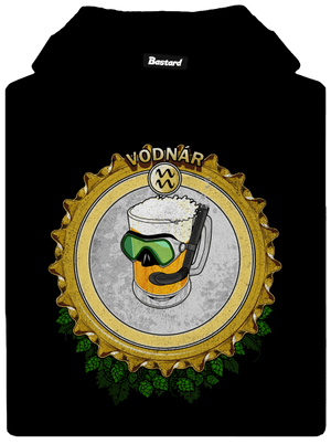 Pivný horoskop: Vodnár pánska mikina klokanka Black