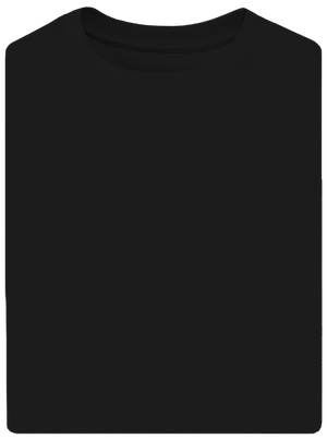 Bez potlače unisex tričko oversized Black