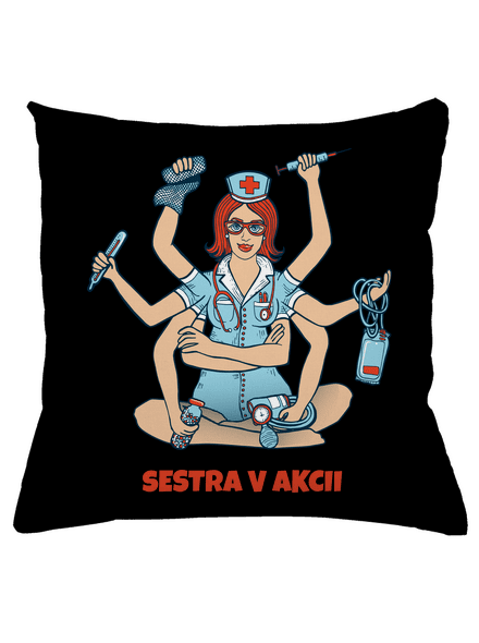 Sestra v akcii vankúš Black