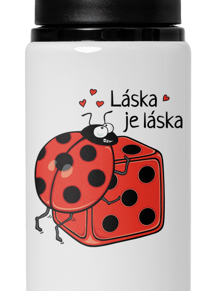 Láska je láska flaša na vodu White