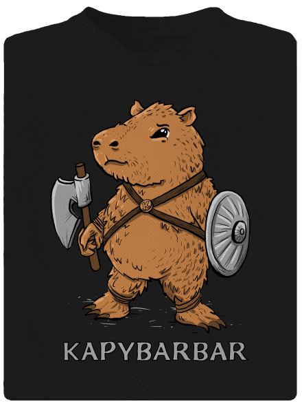 Kapybarbar detské športové tričko Black