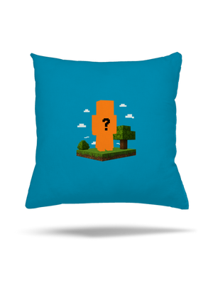 Minecraft z vlastnej fotky vankúš Blue Turquoise