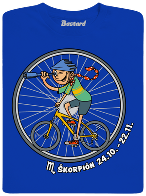 Cyklistický horoskop: Škorpión pánske dlhý rukáv Royal Blue