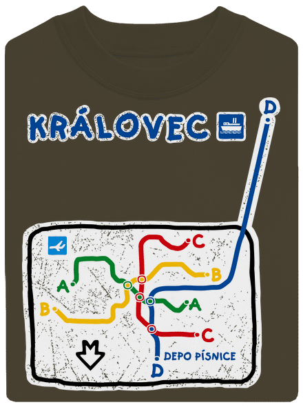 Metro Královec unisex mikina bez kapucne Urban Khaki