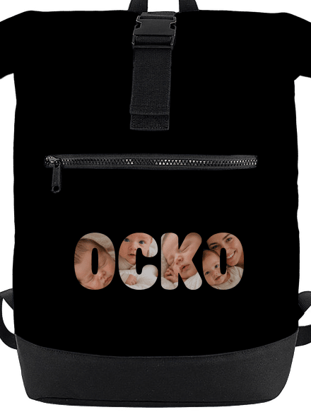 Nápis ocko z vlastných fotiek batoh Black