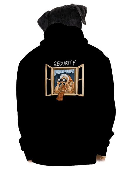 Security babička pánska mikina na zips Black
