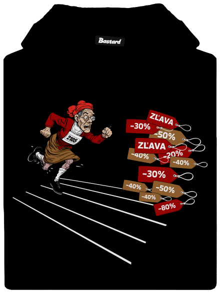 Zľavy! pánska mikina klokanka Black