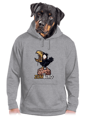 Zombird pánska mikina klokanka Light Melange