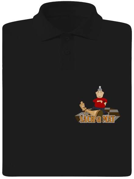 Šach a Mat pánska polokošeľa Black