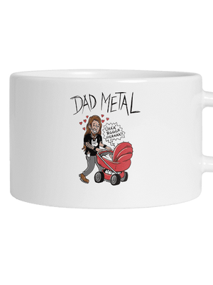 Dad metal hrnček makronka White