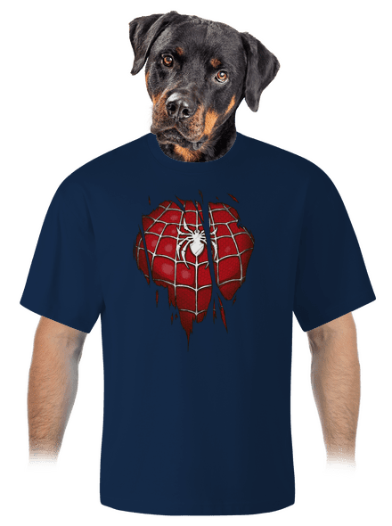 Spider Inside unisex tričko oversized Midnight Blue