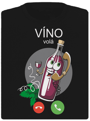 Červené víno volá dámske športové tričko Black