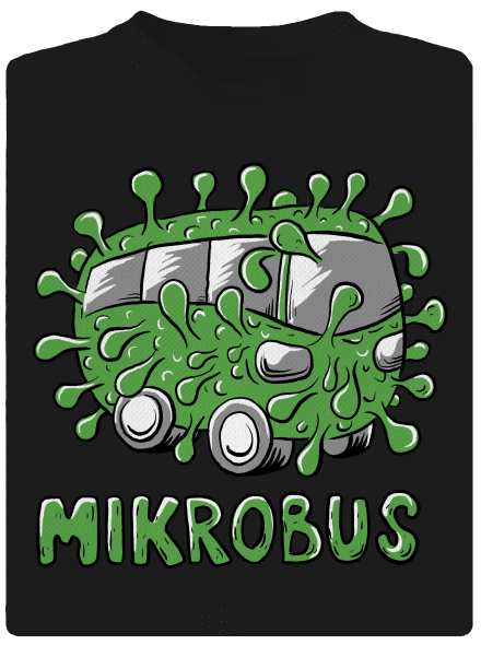 Mikrobus pánske športové tričko Black