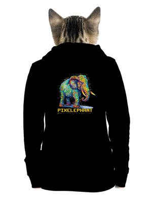 Pixelephant dámska mikina na zips Black