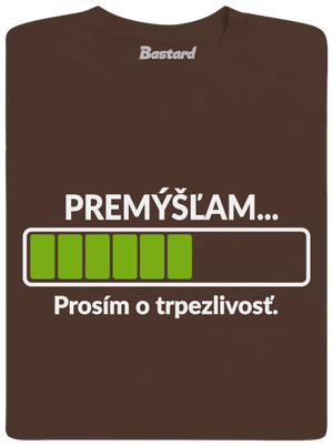Premýšľam pánske tričko Brown