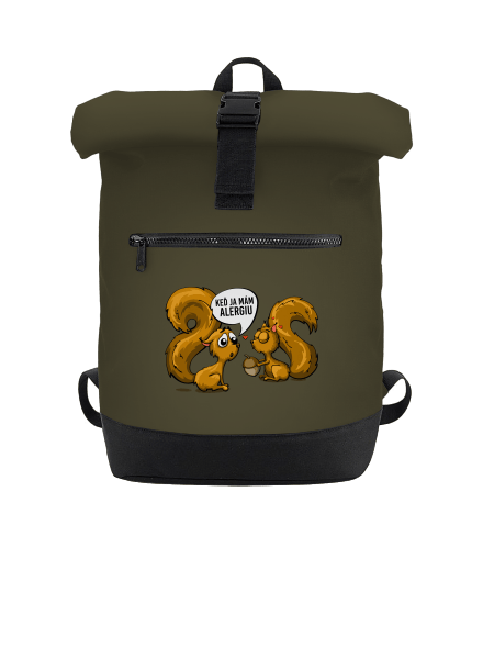 Alergická veverička batoh Military Green