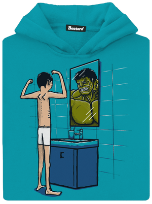 Hulk detská mikina klokanka Hawaiian Blue