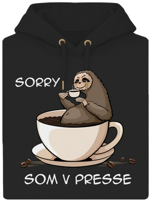 V presse unisex mikina premium Dark Black