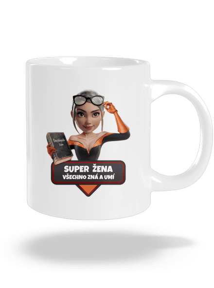 Super mama veľký hrnček White