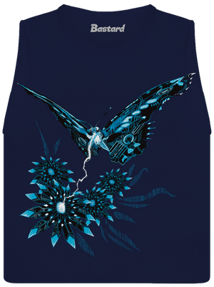 Fake Nature dámske tielko voľné Navy