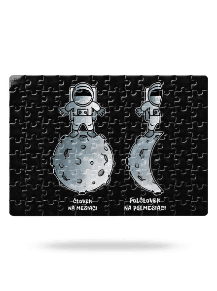 Polčlovek na polmesiaci puzzle White