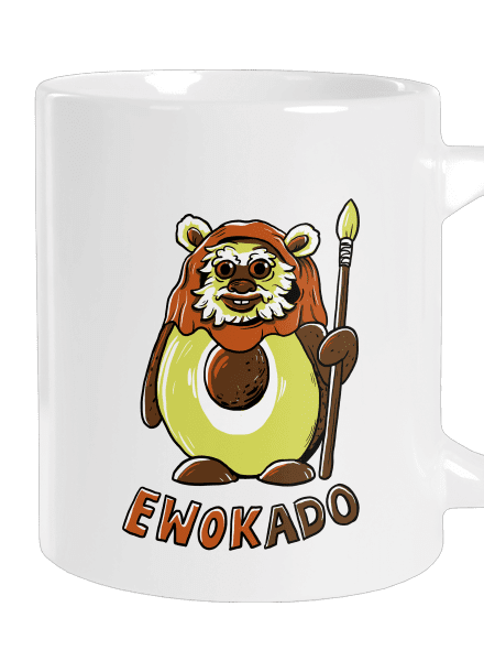 Ewokado veľký hrnček White
