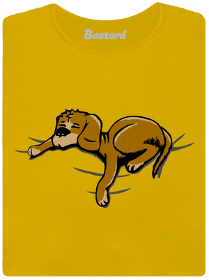 Spiaci pes dámske tričko Yellow