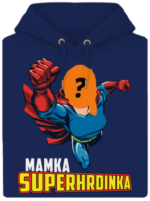Mamka superhrdinka unisex mikina premium Navy