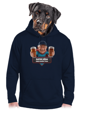 Super dedo pánska mikina klokanka Navy