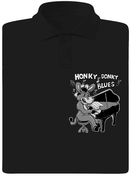 Honky donky blues pánska polokošeľa Black