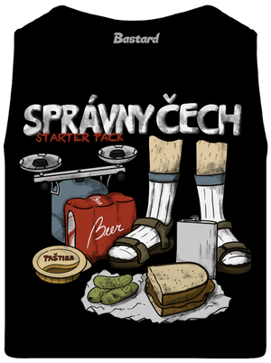Správny Čech pánske tielko Black
